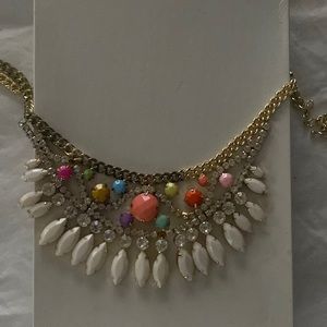 Multi colored statement necklace